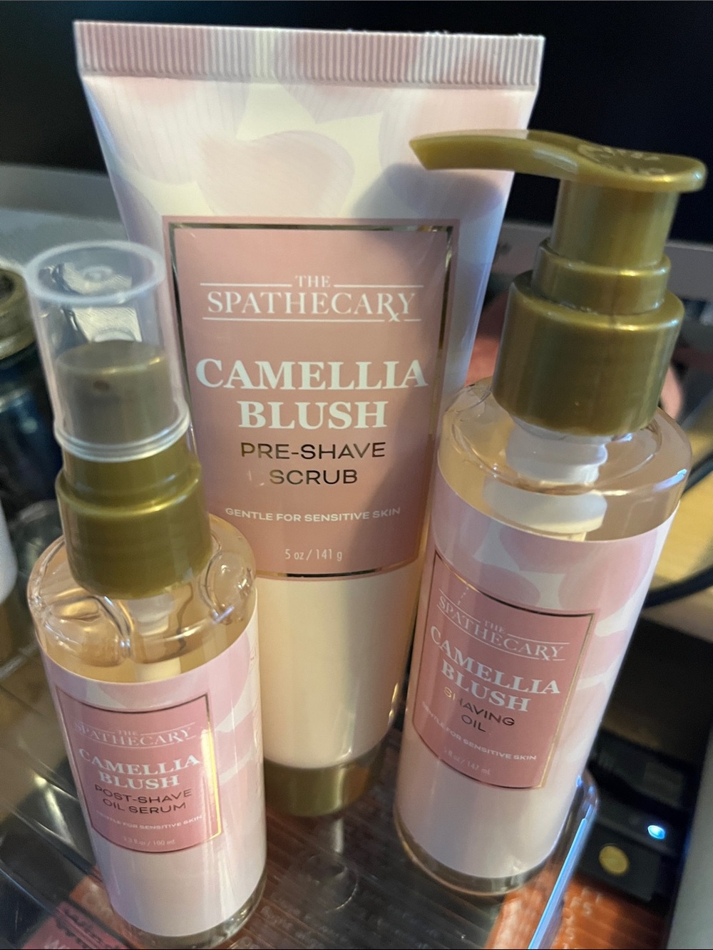 Camellia Blush Shaving Set - Pink